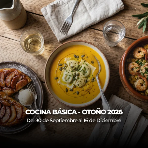 Curso de Cocina Básica Otoño 2026 - (12 clases)